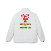 Keep Calm and Merry On - Women’s Puffer Jacket - Witty Twisters Fashions